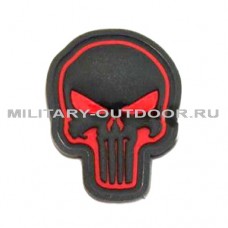 Патч Punisher 30x23мм Black/Red PVC